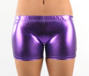 (image for) Women's Shiny Purple Metallic Hot Pants Medium